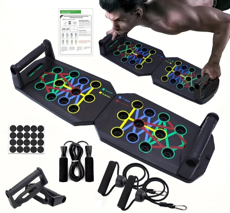 Push-up Board Set Portable Multifunctional Push-up Bar Foldable Fitness Equipment For Chest Abdomen Arms/Back Training