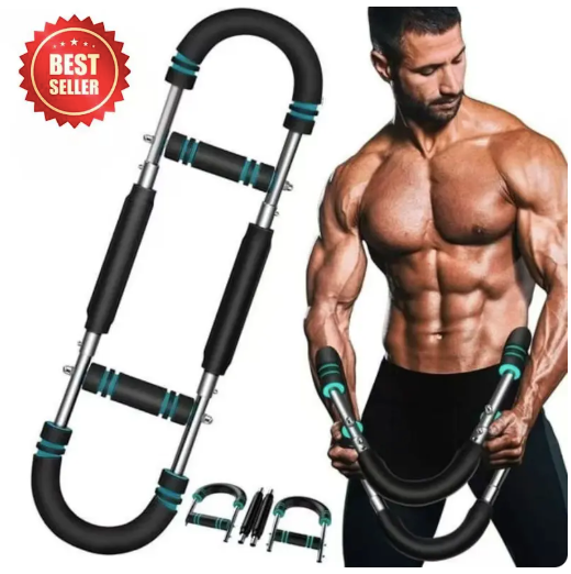 Adjustable Arm&Chest Muscle Trainer for Men-Detachable Stainless Fitness Tool