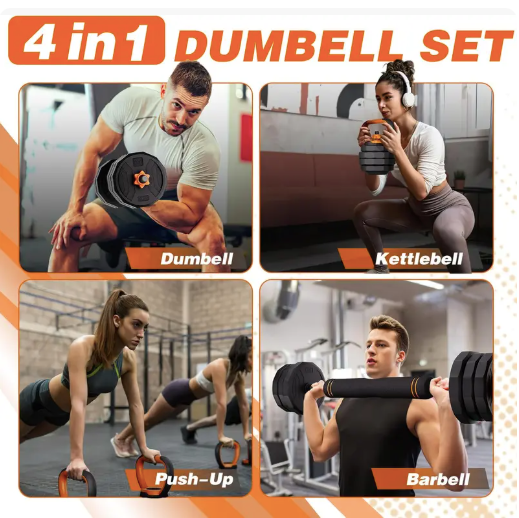 Adjustable Dumbbell-Barbell Fitness Set™