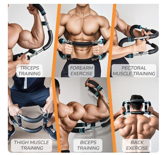 Adjustable Arm&Chest Muscle Trainer for Men-Detachable Stainless Fitness Tool