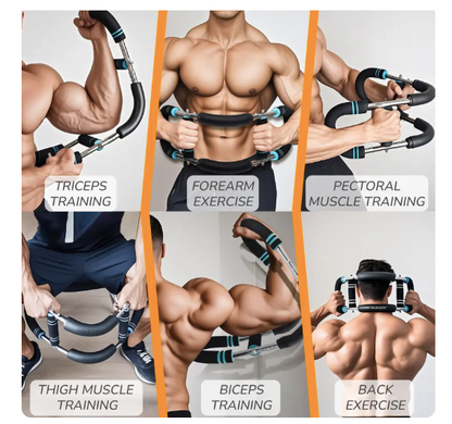 Adjustable Arm&Chest Muscle Trainer for Men-Detachable Stainless Fitness Tool